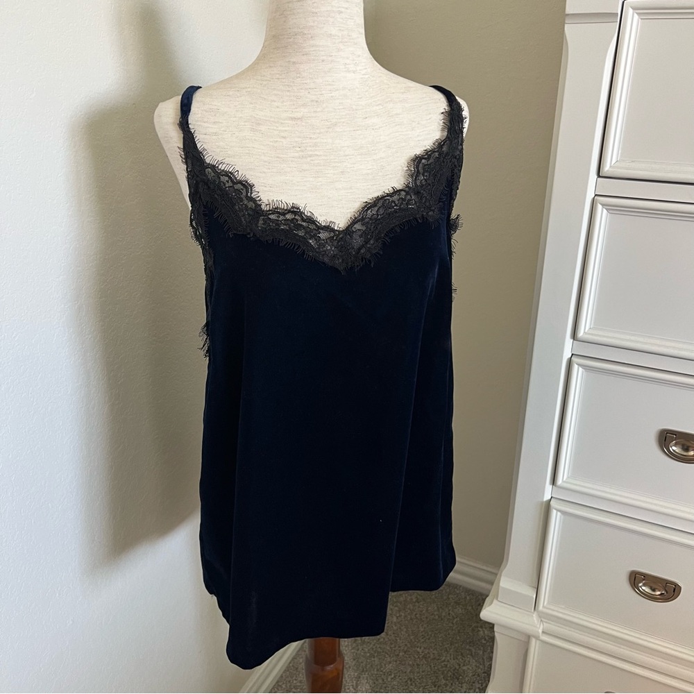 Deep Blue Velvet Cami